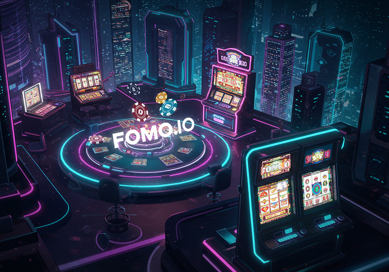 fomo.io에서 제공하는 라이브 바카라 중계 장면